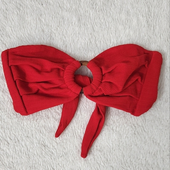 New!Set Montce Red crimson Micro Scrunch Lulu Swimsuit - Picture 8 of 14